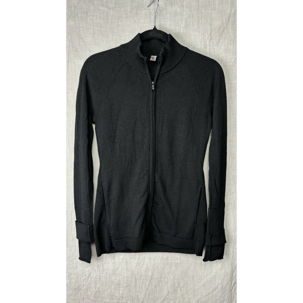 Lululemon Full Zip Sweater Cardigan Jacket Time To Thrive Merino Wool Size 8
